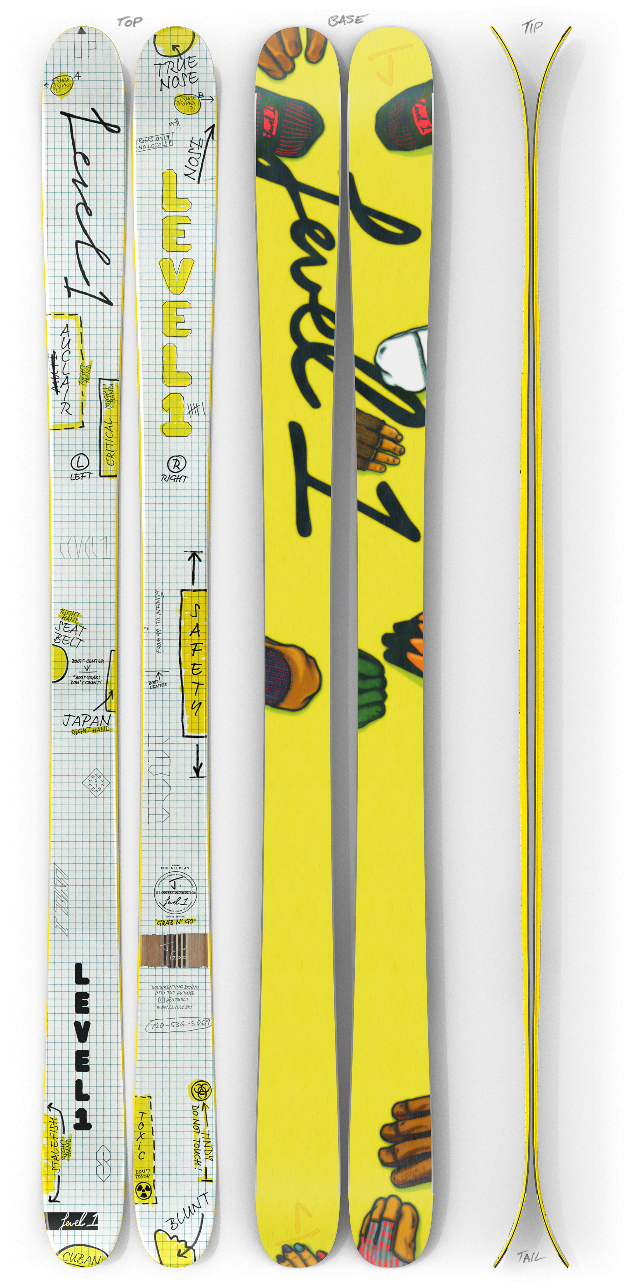 The Allplay "GRAB N' GO" Level 1 x J Collab Limited Edition Ski