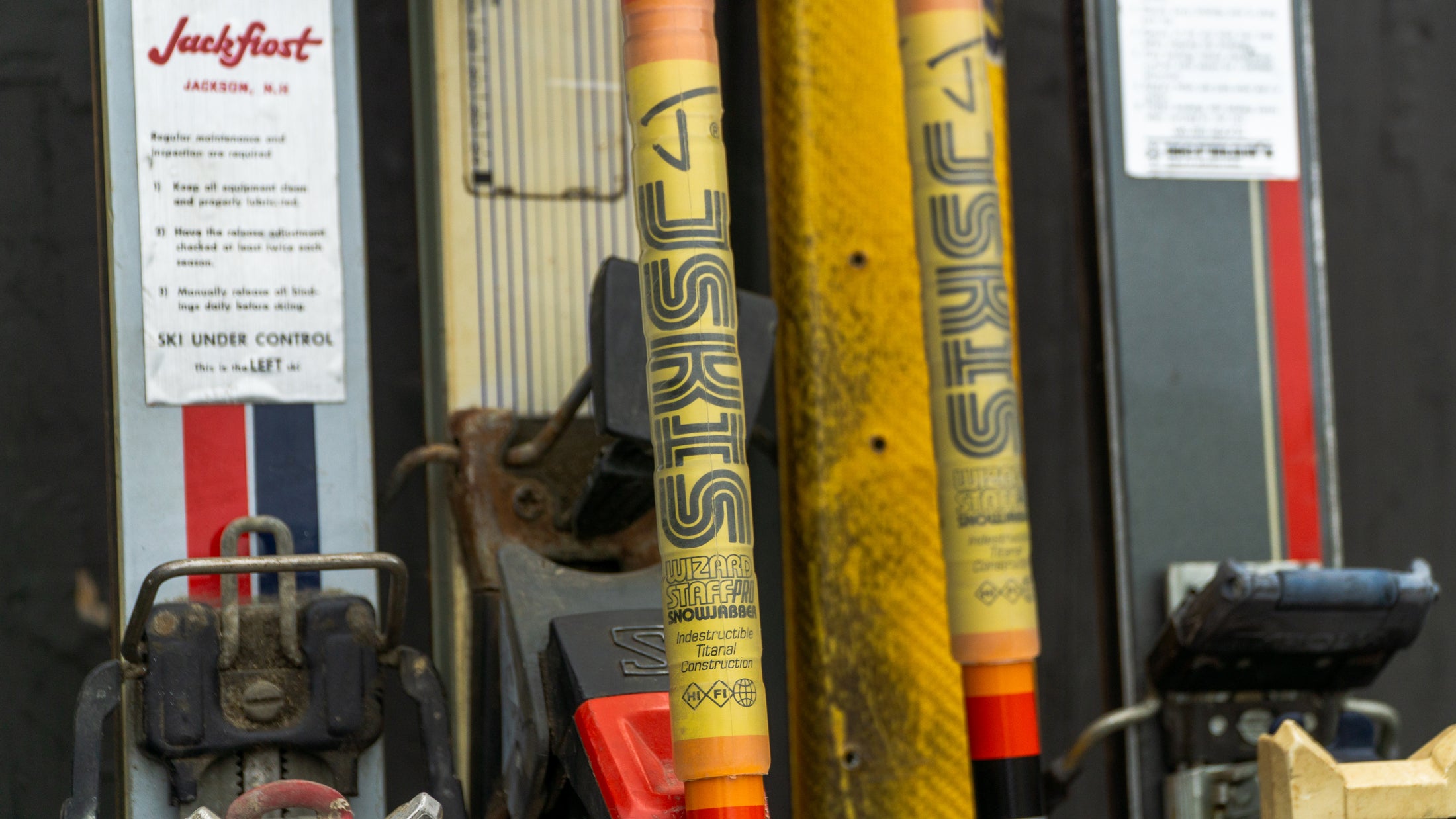 Wizard Staff Pro Adjustable Ski Poles "Retro"