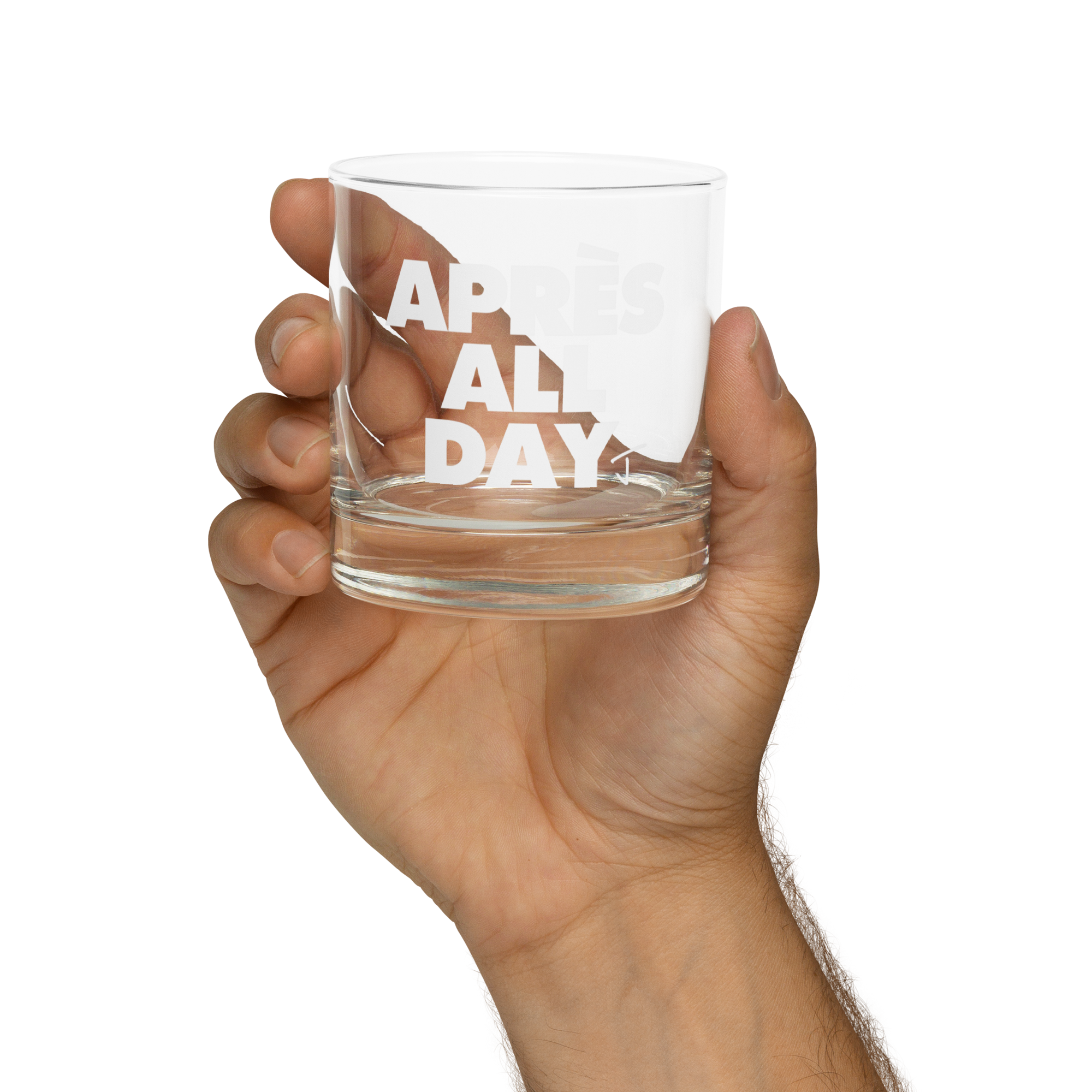 Apres All Day whiskey glass