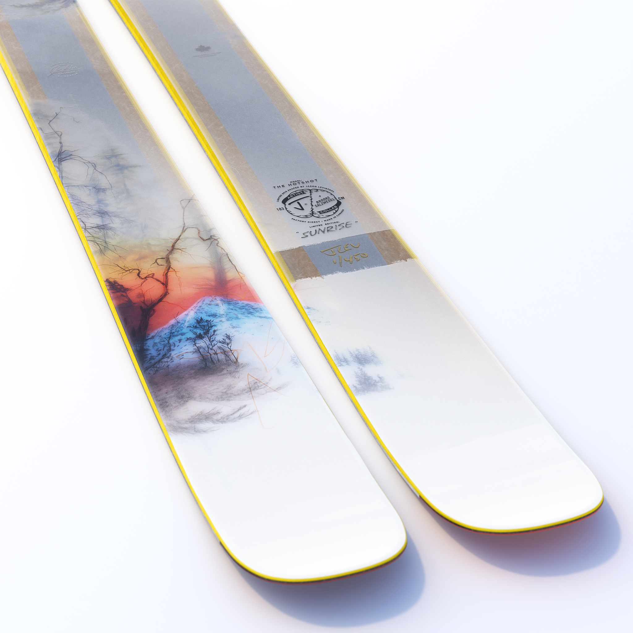 The Hotshot "SUNRISE" Brooks Salzwedel x J Collab Limited Edition Ski