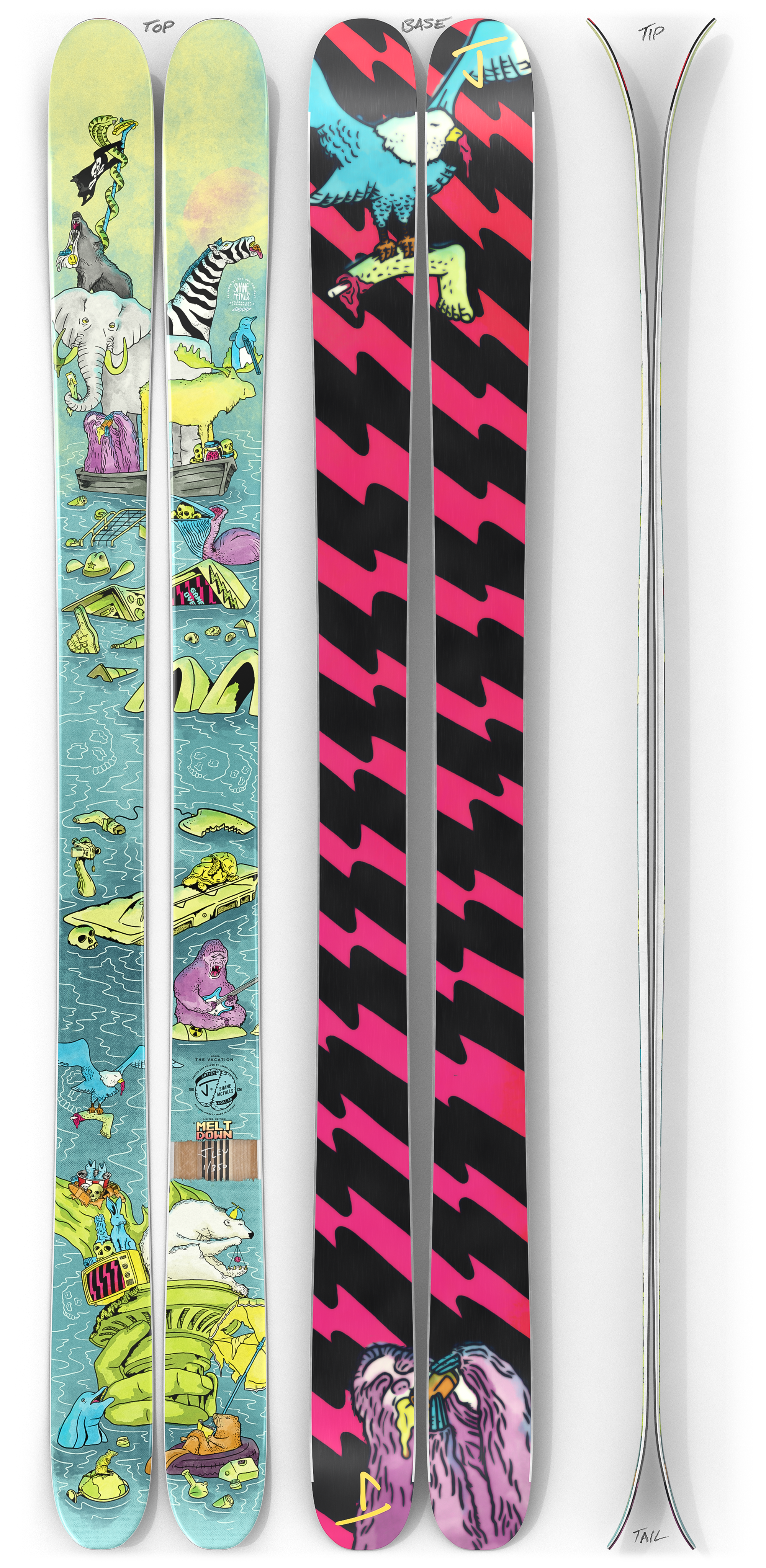 The Vacation "MELTDOWN" Shane McFalls x J Collab Limited Edition Ski